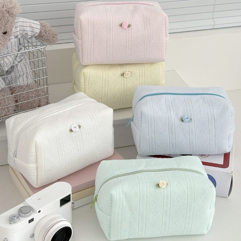 Korean Skincare Routine - Tas Rias Wanita Berenda Motif Bunga