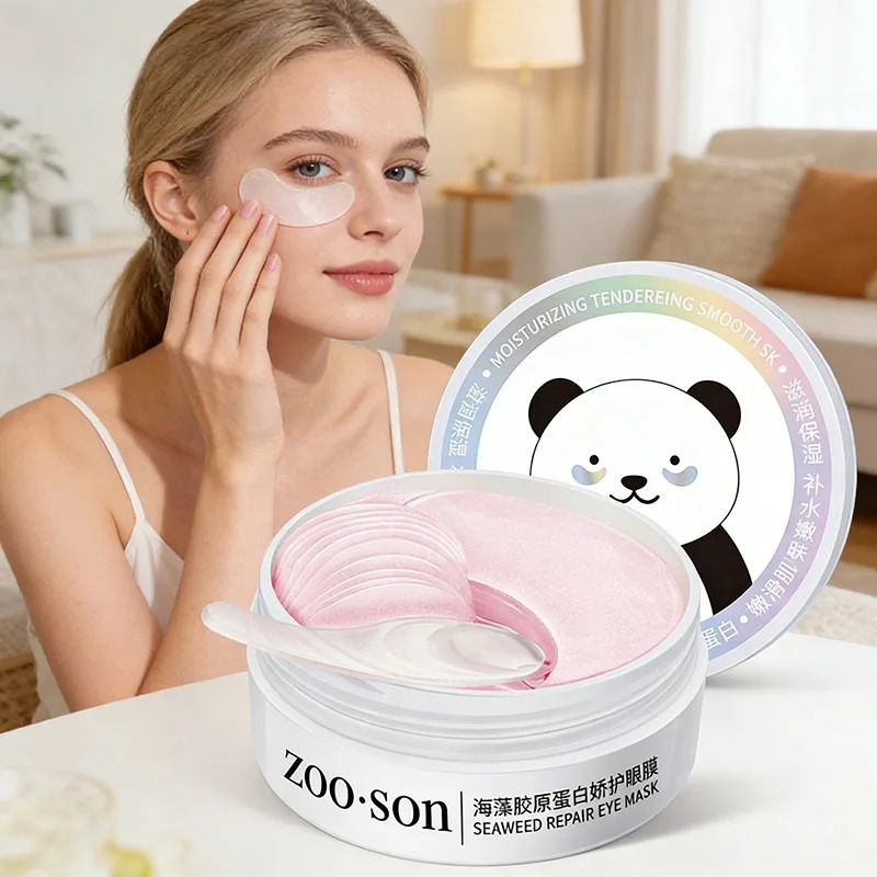 Sheet Mask Collagen - 60 Buah Masker Mata Kolagen Kristal